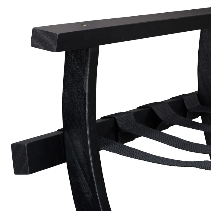 Relaxdays Black Suitcase Stand with Wall Protection