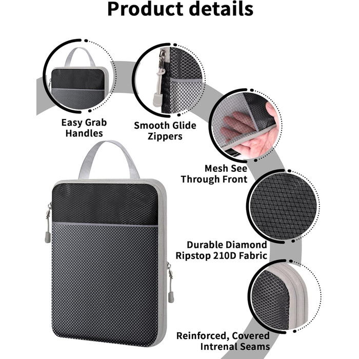 Чоловіча/Жіноча косметичка-органайзер для подорожей, накидна косметичка, прозора косметичка для макіяжу та туалетних аксесуарів (Чорний)