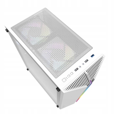 Корпус для комп'ютера darkFlash DK151 LED білий, Midi Tower, 3 RGB вентилятори