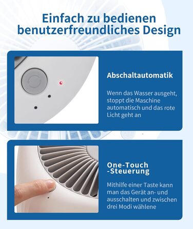 Зволожувач повітря Kaltverdunstungs Raumbefeuchter: без туману, для алергіків та вагітних, 2.5L