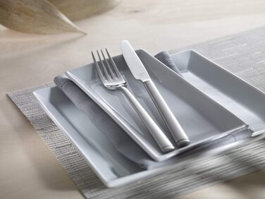 ZWILLING Senses Flatware Set, 68-Piece, For 12 People, 18/10 Stainless Steel/Premium Blade Steel, Matte Finish, Silver