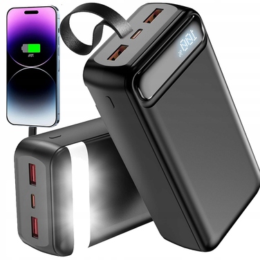 Потужний павербанк 50000mAh з дисплеєм, 2xUSB-C, 22.5W