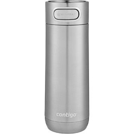 Термокружка Contigo Luxe Autoseal з нержавіючої сталі, 360 мл, виготовлена з BPA-free матеріалів, з невеликим отвором, не протікає, для кави з собою, можна мити в посудомийній машині