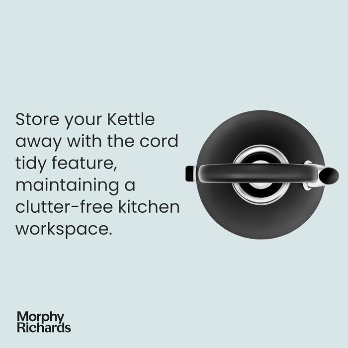 Morphy Richards Venture Pyramid Electric Kettle - Matte Black