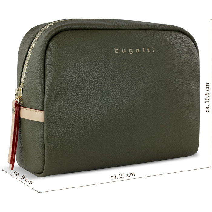 Сумка для косметики Bugatti Ella Olive - туалетна сумочка, органайзер для подорожей