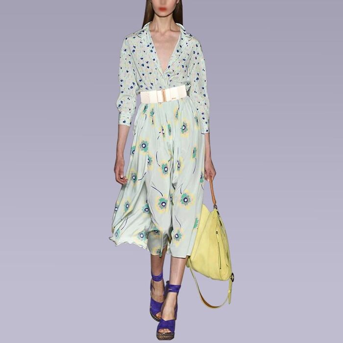 Жіночий еластичний широкий пояс для талії з пряжкою, 7.5 см, розмір M (об'єм талії 81-89 см)