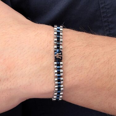 Браслет чоловічий Maserati Jewels з нержавіючої сталі, 21 см, синій (JM320AST08) з PVD покриттям