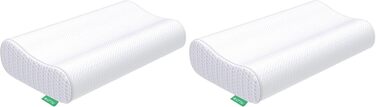Подушка ортопедична з піни Memory Foam UTTU для підтримки шиї та зняття болю, 60x35x13 см (2 шт.)
