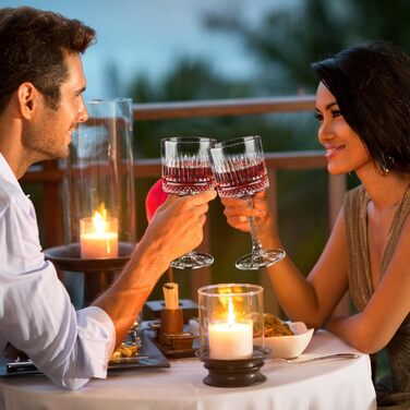 Набір келихів для вина 4 шт., 400 мл, великі кришталеві келихи, квадратні келихи для червоного вина з довгим ніжкою, подарунок на весілля/день народження (прозорі)