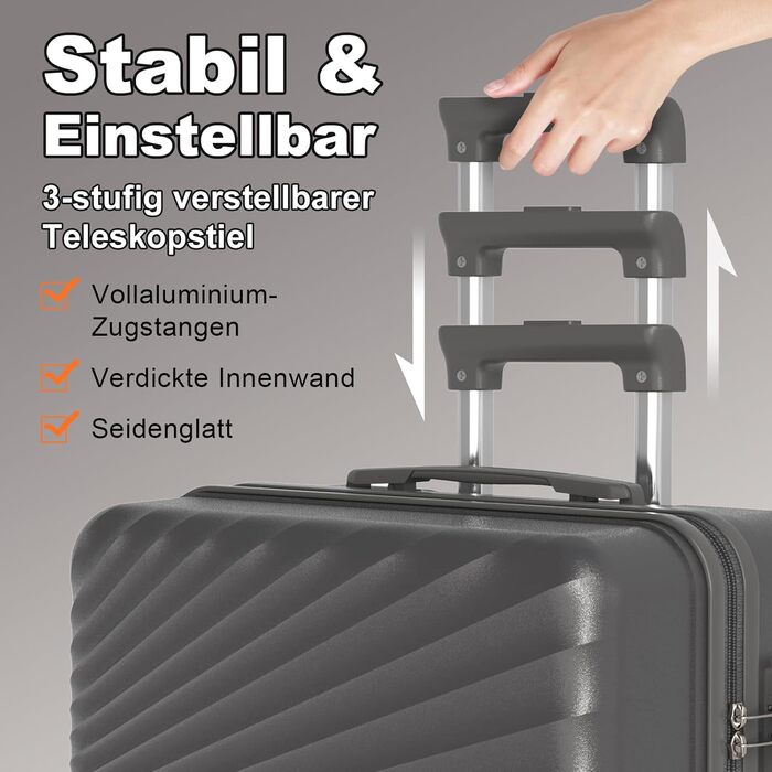 Набір валіз Joyway 6 шт. з TSA-замком, 4 колеса та мультисумка, зелений (сірий)