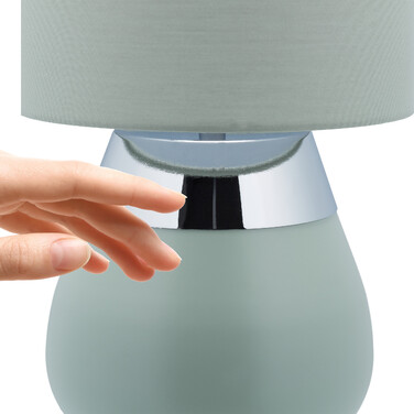 Relaxdays Bedside Lamp Touch in Green