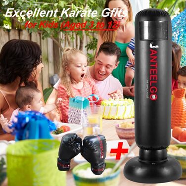 Дитячий боксерський мішок JanTeelGO 150 см з надувною основою - для карате, таеквондо та боксу (3-12 років)