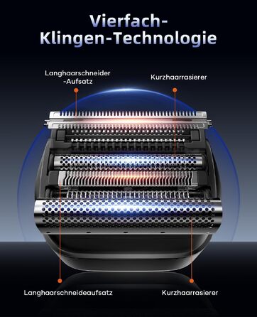 Електробритва чоловіча Kensen Mini Foil Shaver USB-C, водонепроникна, для сухого гоління бороди та обличчя, чорна