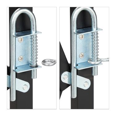 Захисне ворота для собак Relaxdays, розтяжне до 96 см, бамбук, чорний, для захисту сходів та дверей