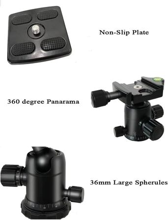 Штатив для камери NEWFUN: гнучкий, 160 см, 360° кулькова головка, для DSLR/беззеркальних камер/телефонів/відеокамер