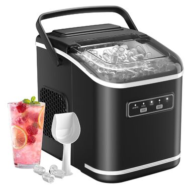 Acmeenjoy Ice Maker - Self-Cleaning Ice Machine for Kitchen, Bar, Office & Party - Makes 9 Ice Cubes in 6-8 Minutes, 12KG in 24H