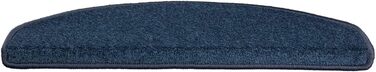 Casa Pura 15-Piece Non-Slip Treppenteppich Set - Velour Stair Treads for Indoor Stairs - Blue