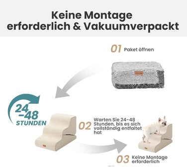 Сходинки для собак Gardner Pet - 3 сходинки, 35/42 см, з водонепроникним покриттям, для маленьких собак, з високощільних матеріалів