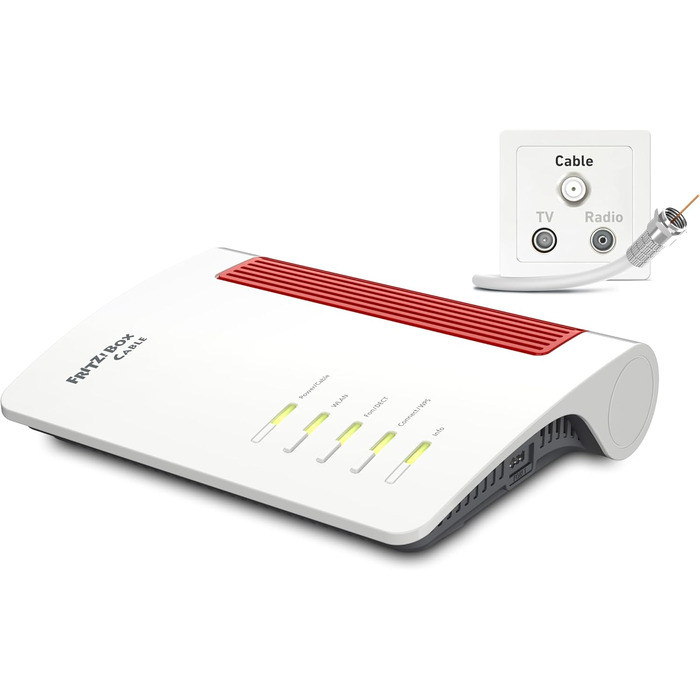 Роутер FRITZ!Box 6670 Cable: Wi-Fi 7, DOCSIS 3.1, Zigbee, LAN 2.5Gbps