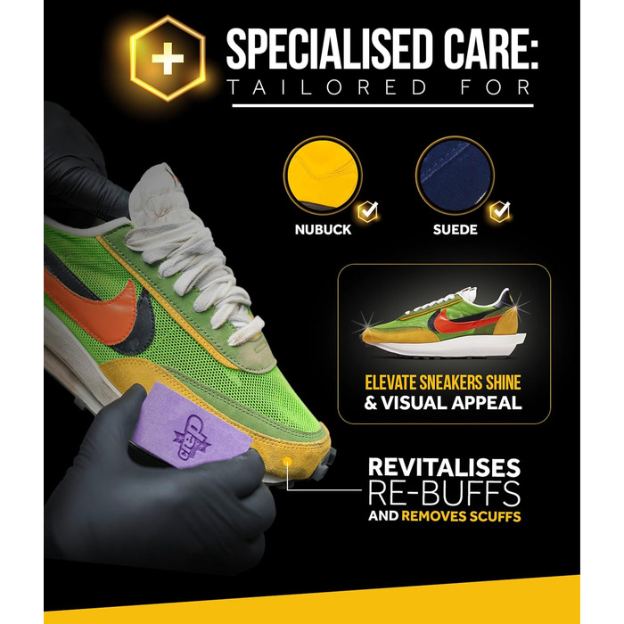 Crep Protect Box-Pack – Premium Sneaker Cleaning Kit with 6 x Sneaker Cleaning Wipes, 2 x Eraser Putty, Eraser, Cleaning Solution, Microfiber Cloth, and Brush 100 ml