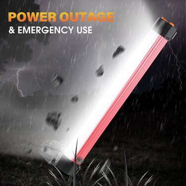 LETOUR LED лампа для майстерні 7200mAh, акумуляторна, магнітна, інспекційна, робоча лампа для аварійного освітлення