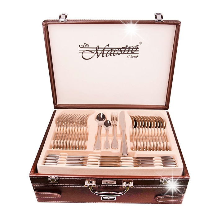 Набір столових приборів на 6 осіб, 24 предмети, полірована нержавіюча сталь 18/10