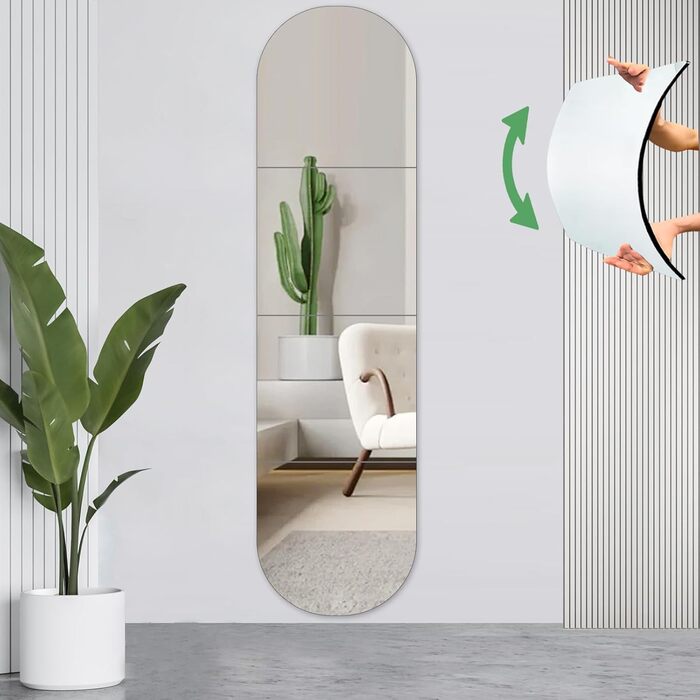 4 самоклеючі настінні дзеркала, акрил, небрудливі, великі, декоративні для ванної кімнати, спальні, 30 см x 30 см