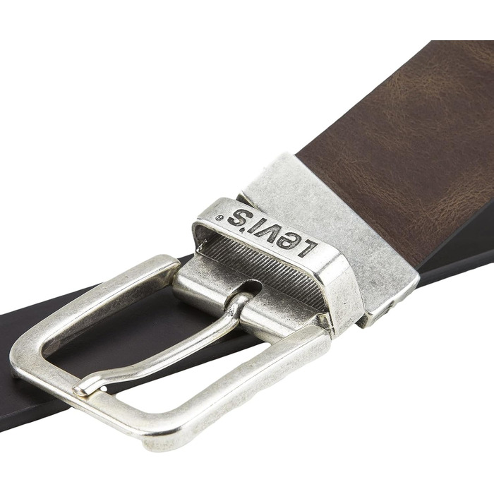 Чоловічий двосторонній шкіряний ремінь Levi's Core Reversible Belt, коричневий