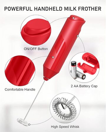 Ручний пінозмішувач COKUNST для матча, кави, гарячого шоколаду та лате - чорний (без підставки)