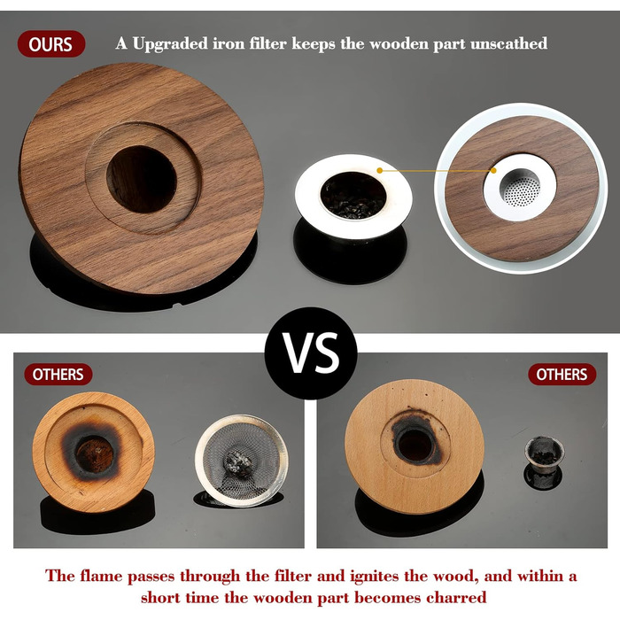 Набір для копчення коктейлів та віскі, з 4 дерев'яними стружками, подарунок на День батька, для Old Fashioned, коктейлів, віскі, бурбону, кави, м'яса, волоського горіха Saturn - волоський горіх