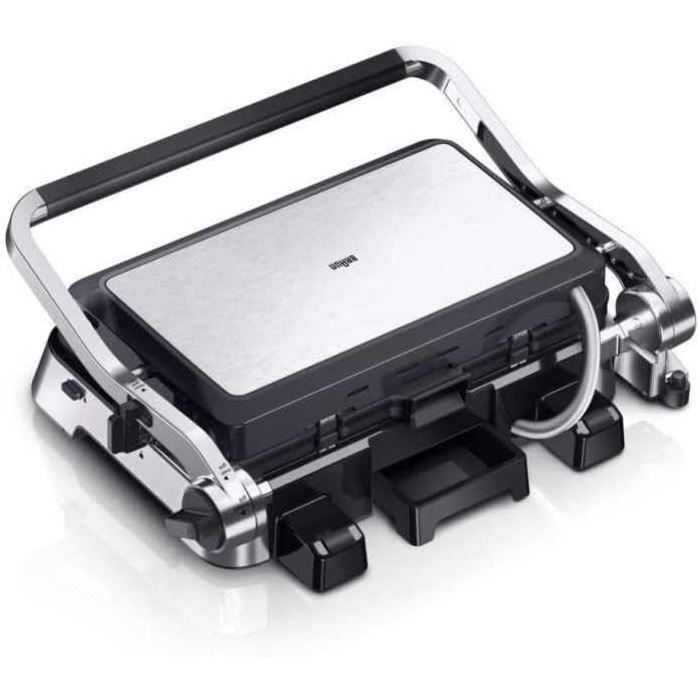 Електричний гриль Braun MultiGrill 7 CG7020: контактний гриль, BBQ та духовка 3-в-1, 2000W, велика поверхня для приготування (12 бургеров), миється в посудомийній машині, з піддоном для жиру