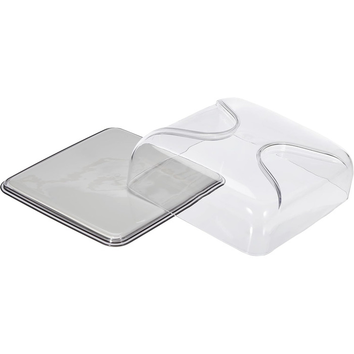 Guzzini - Gocce, Square Cheese Dome - Sky Grey, 25.5 x 25.5 x h11.5 cm - 27000092