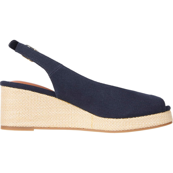 Сандалії жіночі Tommy Hilfiger Flag Mid Wedge Espad SLIN, сині (40 EU)