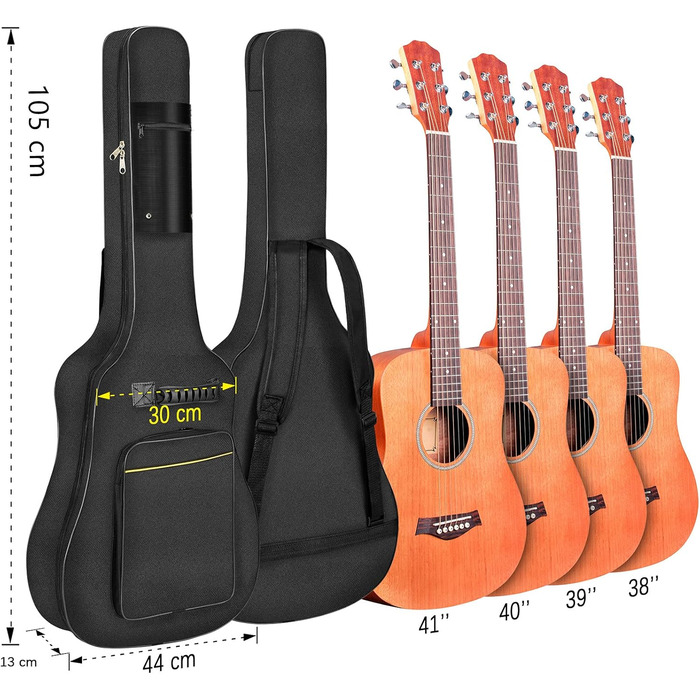 Чохол для гітари LHTECHTOY 40/41 дюймів: гіга-сумка, рюкзак, чохол з оксфорду для акустичної гітари