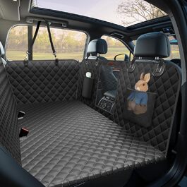 Захисний килимок на заднє сидіння авто для собак (180 кг) - міцна пластина, 40% більше місця, коврик для собак, чорний, для великих собак, SUV