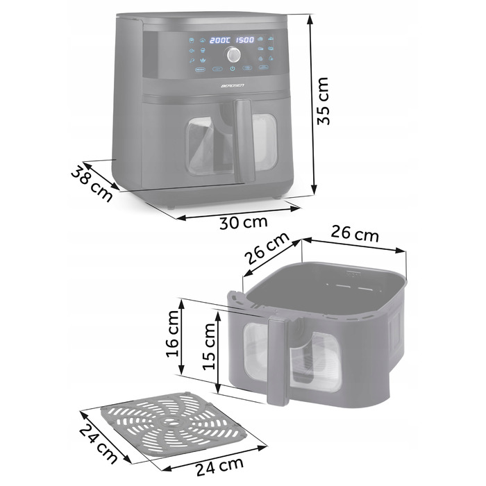 Аерофритюрниця Berdsen BD-661 1700 Вт, 8 л