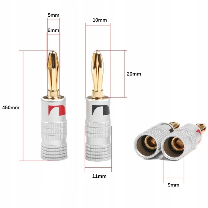 Акустичний кабель NAKAMICHI 2x2,5 мм, роз'єми 