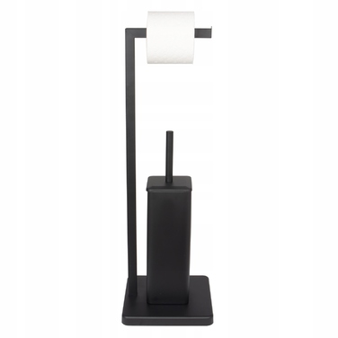 Тримач для туалетного паперу з підставкою для йоржика, чорний лофт, YOKA