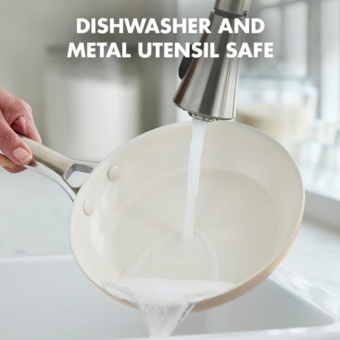 Набір посуду GreenPan Padova з антипригарним покриттям Hartelox, 17 предметів, без PFAS, індукція, безпечний для здоров'я, Taupe