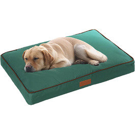 Ліжко для собак Ellie-Bo, XXL, 117x75x10 см, зелене, водонепроникний матеріал, м'яка та миюча подушка