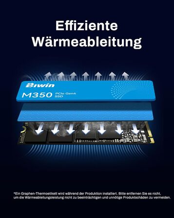 SSD BIWIN NV7200 M.2 2TB NVMe 2.0 PCIe Gen4x4 - до 7200 МБ/с, HMB, для ПК, ноутбука, PS5