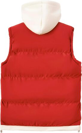 Чоловіча степкова жилетка з капюшоном. Тепла безрукавка для активного відпочинку та повсякденного носіння. Червоний колір, розмір M