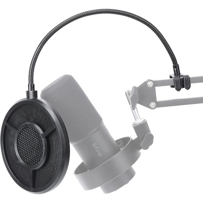 FIFINE K688 Тримач для мікрофона на підставці – кріплення для мікрофона з гнучким регулюванням, сумісний з FIFINE XLR/USB мікрофонами, з кабелеутримувачами, для запису звуку