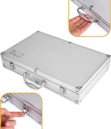 Набір гриль-посуду Lehmann LGAGA-YAN006 у металевому кейсі, 26 предметів, нержавіюча сталь, аксесуари для барбекю, преміум-якість, подарунок для чоловіків