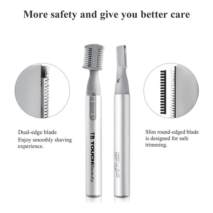 Електричний тример для брів TOUCHBeauty AG-815B (срібний) - прецизійний коректор з гребенем