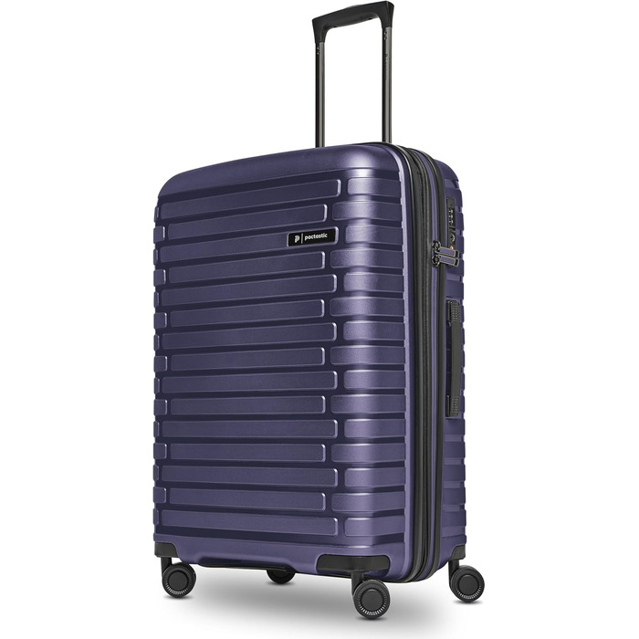 Чохол-валіза на колесах середнього розміру 66 см, розширюється до 75 літрів | З міцного поліпропілену, 4 колеса, TSA-замок | Колекція 04 (фіолетовий металік)