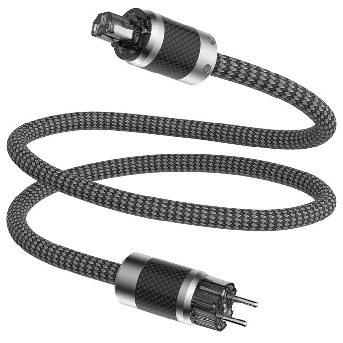 Hi-Fi мережевий кабель Tertullus E860 High-End для аудіотехніки, C15 Schuko, 1м