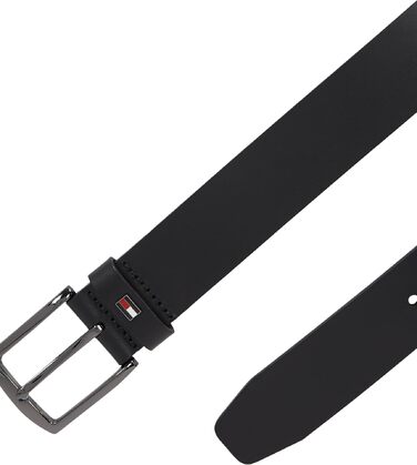 Чоловічий шкіряний ремінь Tommy Hilfiger Denton, чорний, ширина 3.5 см