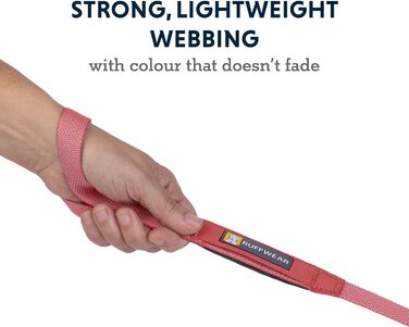 RUFFWEAR Dog Lead Hi & Light, Strong Lead with integrated storage pouch and secure Crux-Clip closure, compactly foldable to pocket size, (Salmon Pink)
