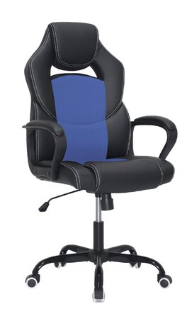Офісний стіл SONGMICS Ergonomischer Bürostuhl, чорний, регульований, міцний, OBG21B, 52 x 53 x 122 см